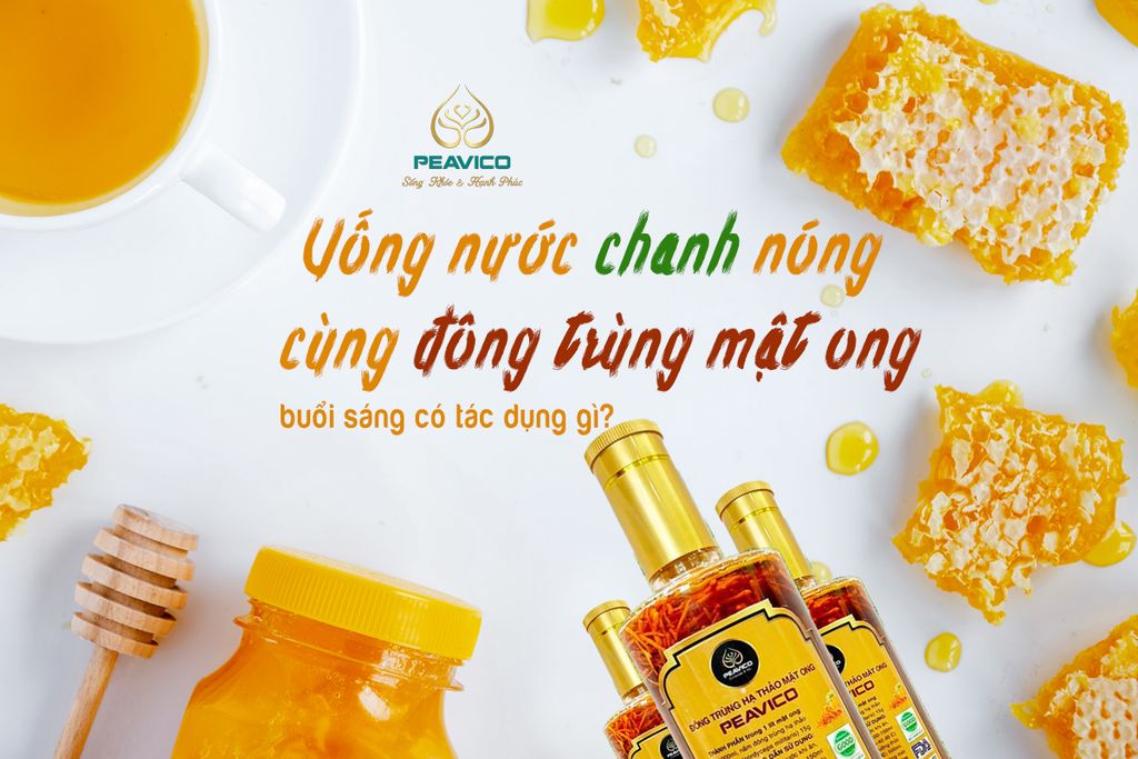 Uống nước chanh nóng cùng đông trùng mật ong buổi sáng có tác dụng gì?