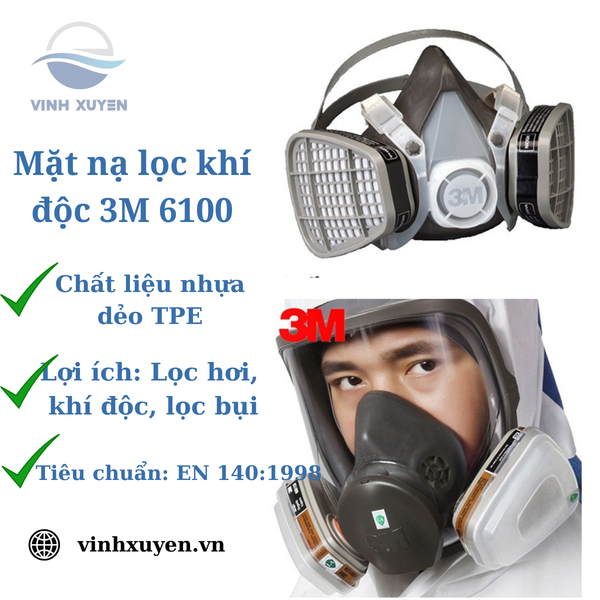 Mặt nạ phòng độc cho thợ sơn 3M 6200