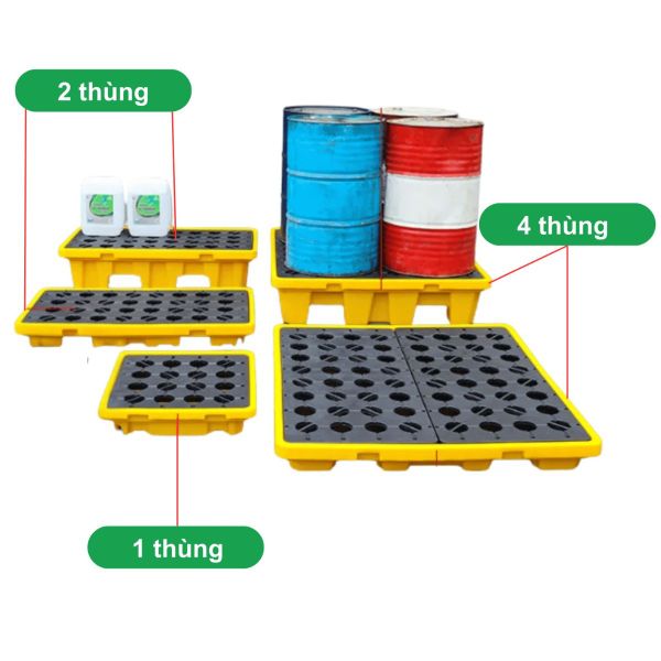 Pallet công nghiệp chống tràn dầu loại đẹp tại Hải Phòng
