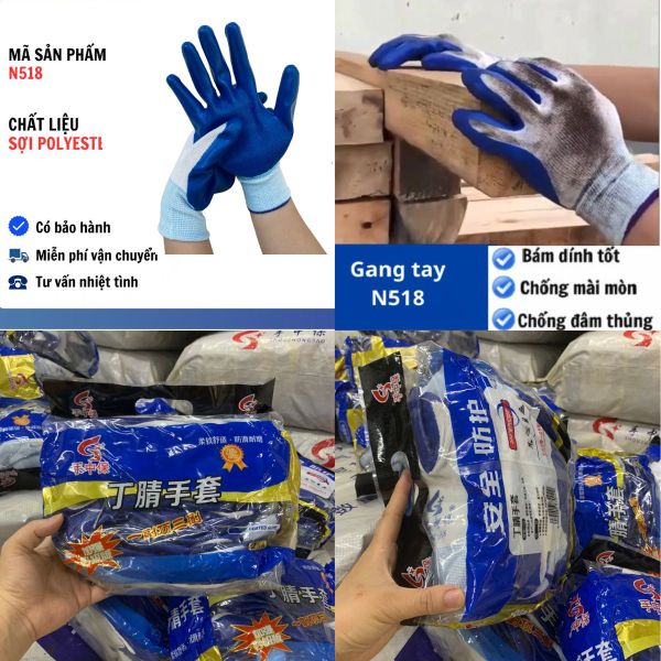 Tổng kho găng tay phủ sơn xanh loại đẹp tại Hải Phòng