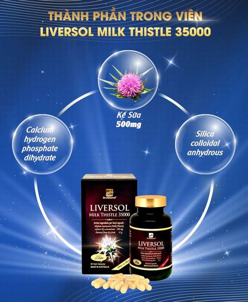 Viên Bổ Gan Dr Natural Liversol Milk Thistle 35000 Hộp 60 viên