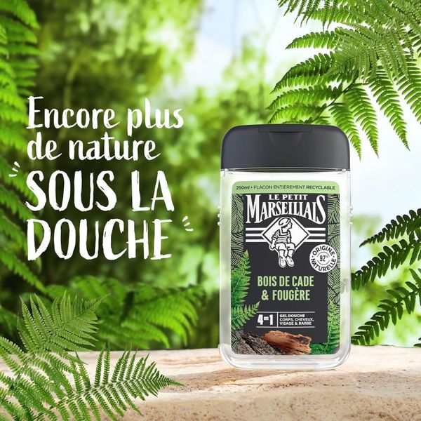 Sữa Tắm Nam Nội Địa Pháp Marseillais 4 Trong 1 Hương Gỗ Tuyết Tùng & Dương Xỉ