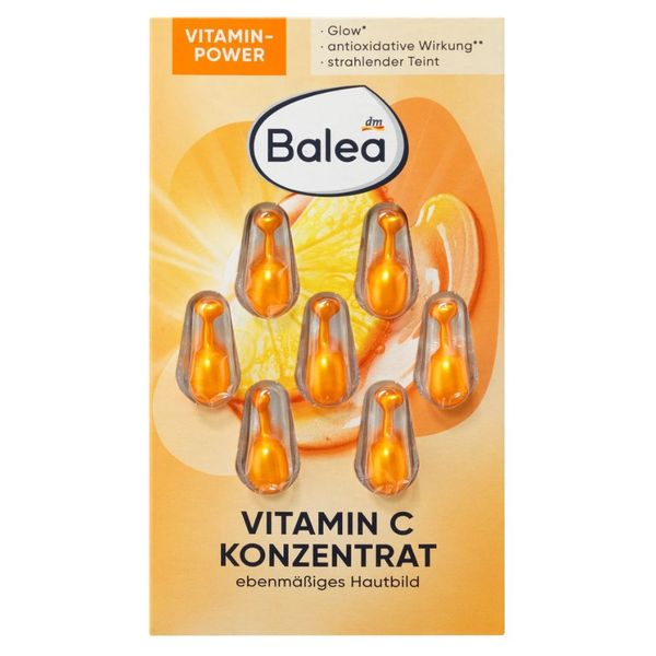 Viên nang serum tinh chất dưỡng da trắng sáng, mờ nám Balea Vitamin C Konzentrat