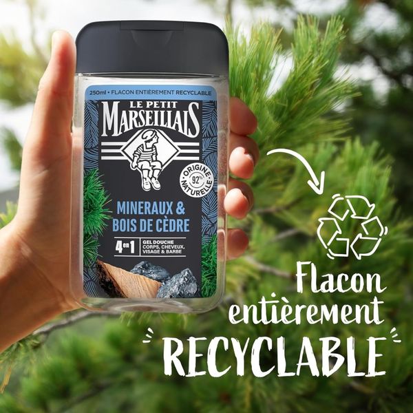 Sữa Tắm Nam Nội Địa Pháp Marseillais 4 Trong 1 Hương Gỗ Hoàng Đàn & Khoáng Chất