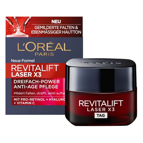 Cặp kem dưỡng da chống lão hoá ngày và đêm L'Oréal Revitalift Laser x3