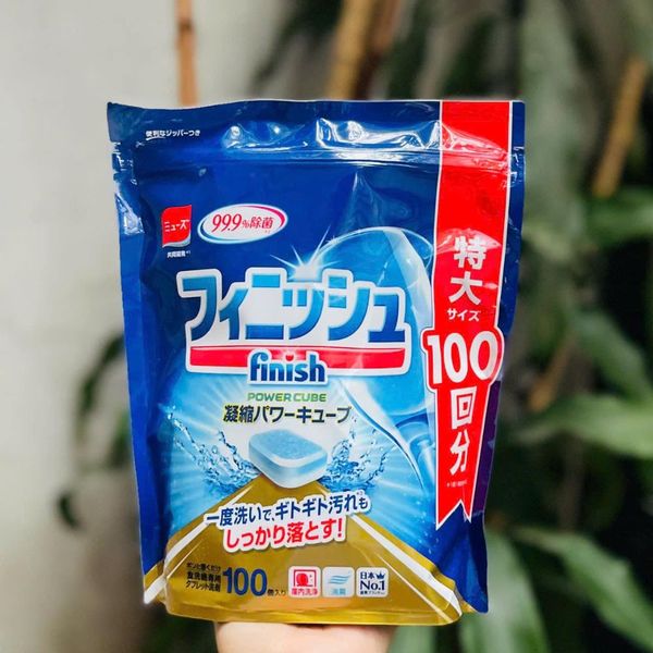 Viên Rửa Chén Bát Finish Nhật Power Cube - Túi 100 viên