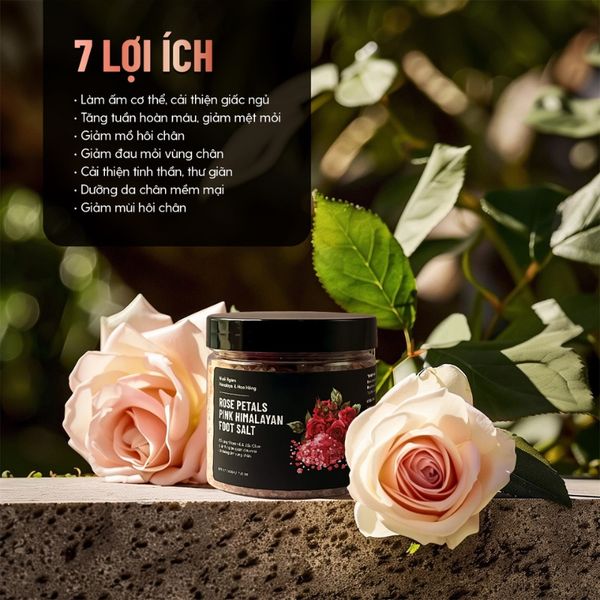muối hồng Himalaya ngâm chân nước nóng