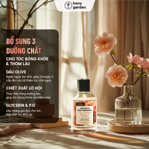 xịt nước hoa lên tóc