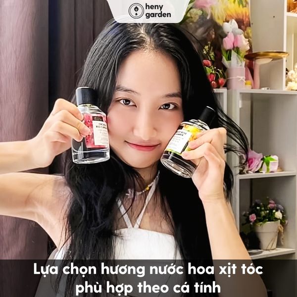 cách xịt nước hoa thơm tóc
