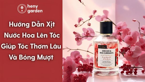 xịt nước hoa lên tóc