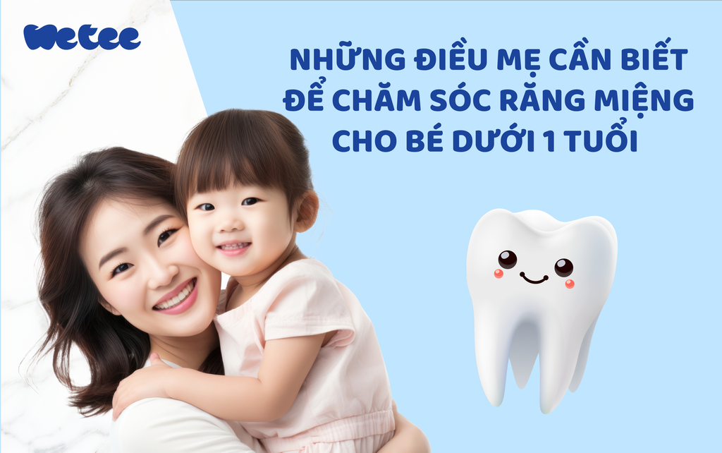Những điều mẹ cần biết để chăm sóc răng miệng cho bé dưới 1 tuổi