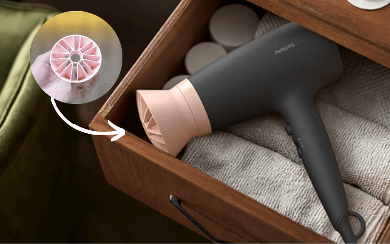 Máy sấy tóc Philips series 3000 BHD350/10 2100W màu đen hồng