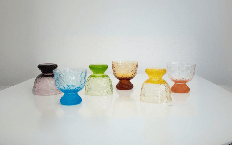 Set 6 cốc kem Vintage Assorted Colors 390ml IVV 7771.1