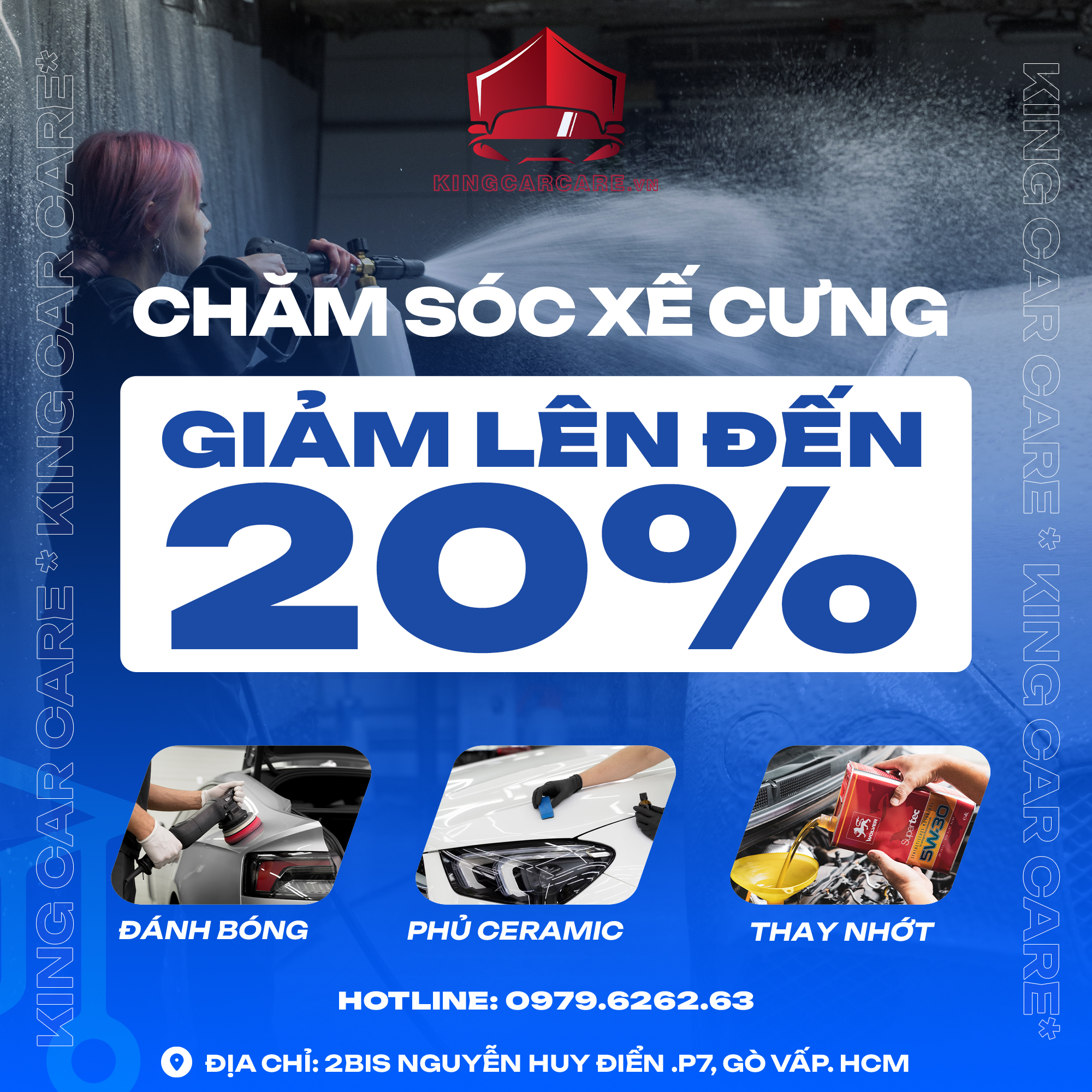 Khuyến mãi chào hè 2023 tại King car care King Car Care