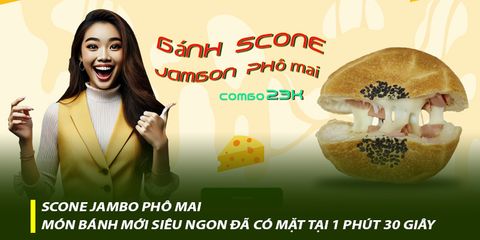 Scone Jambon Phô Mai - Món bánh mới siêu ngon đã có mặt tại 1 Phút 30 Giây