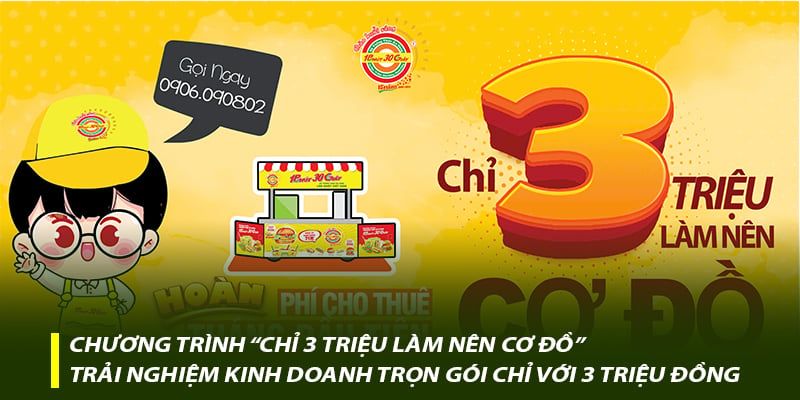 Chương trình “Chỉ 3 Triệu Làm Nên Cơ Đồ” – Trải nghiệm kinh doanh trọn gói chỉ với 3 triệu đồng