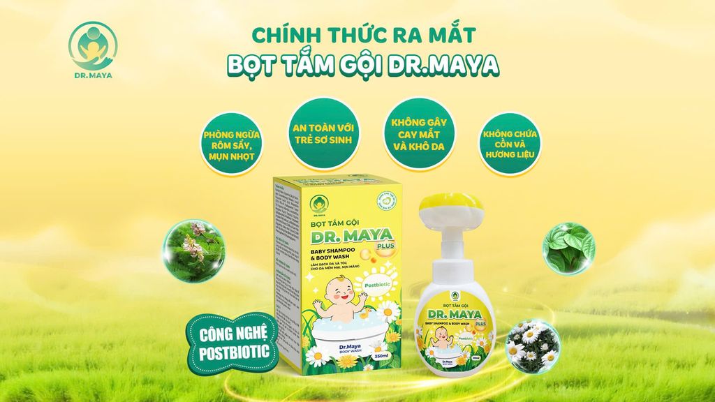 RA MẮT BỌT TẮM GỘI DR.MAYA PLUS: BẢO VỆ LÀN DA BÉ YÊU VỚI CÔNG NGHỆ POSTBIOTIC TIÊN TIẾN