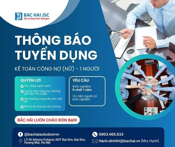 THÔNG BÁO TUYỂN DỤNG