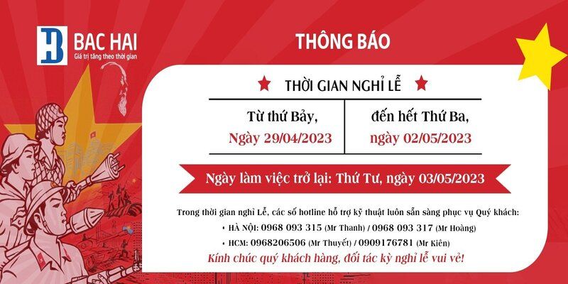 THÔNG BÁO LỊCH NGHỈ LỄ