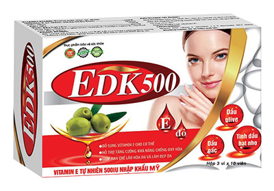 EDK500 - Hỗ trợ hạn chế quá trình lão hóa, làm đẹp da tự nhiên