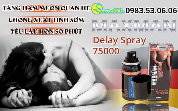 công dụng maxman delay spray 75000