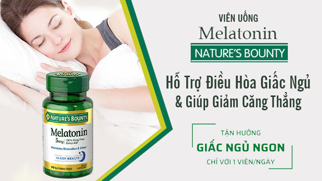 Melatonin - Hỗ trợ điều hòa giấc ngủ, trị mất ngủ, giúp ngủ ngon