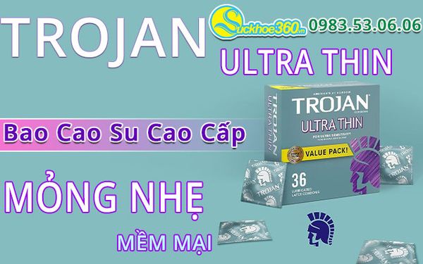 giới thiệu bcs trojan ultra thin condoms