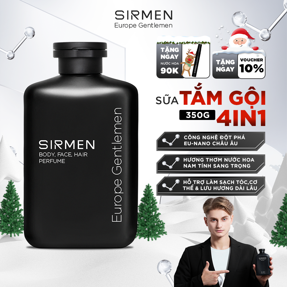 Noel Cùng Sữa Tắm Gội Nam 4 in 1 SIRMEN Europe Gentlemen – Lựa Chọn Hoàn Hảo Cho Quý Ông Lịch Lãm