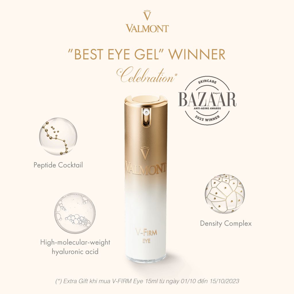 V-FIRM EYE đoạt giải ‘Gel chăm sóc mắt tốt nhất’ 2023 từ Tạp chí Harper's Bazaar Mỹ