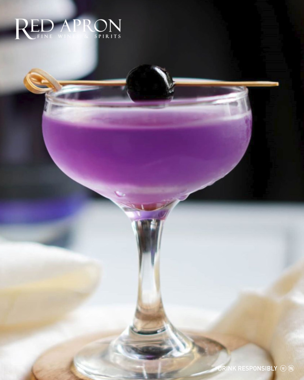 Aviation – classic gin cocktail with violet liqueur and maraschino