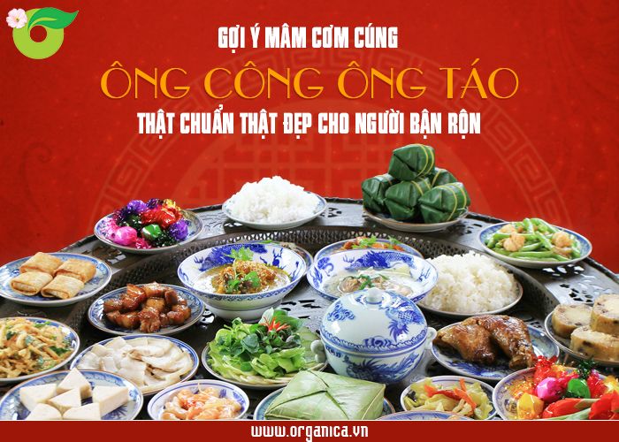 Gợi ý mâm cơm cúng ông Công ông Táo thật chuẩn thật đẹp dành cho người bận rộn