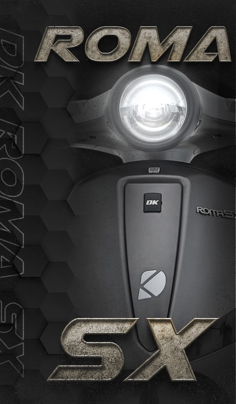 Thiết kế đèn xe máy điện DK Roma SX