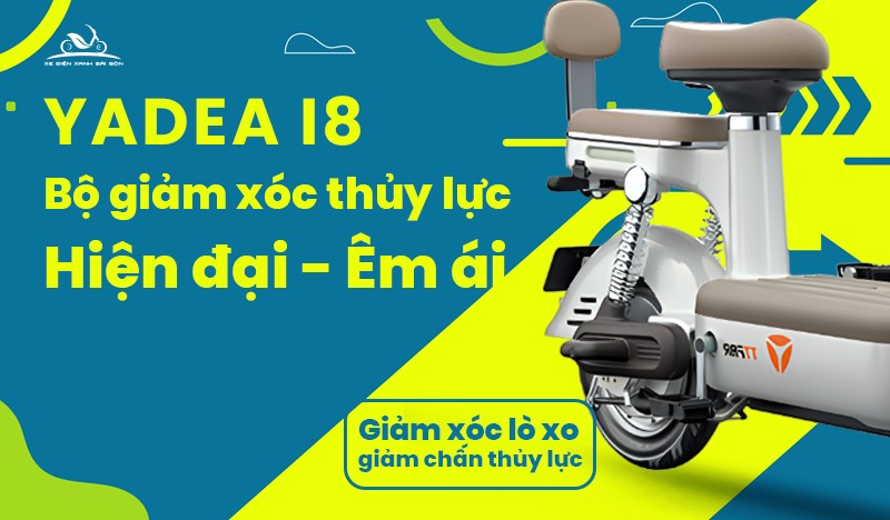 Bộ giảm xóc hiện đại, êm ái của Xe đạp điện Yadea I8