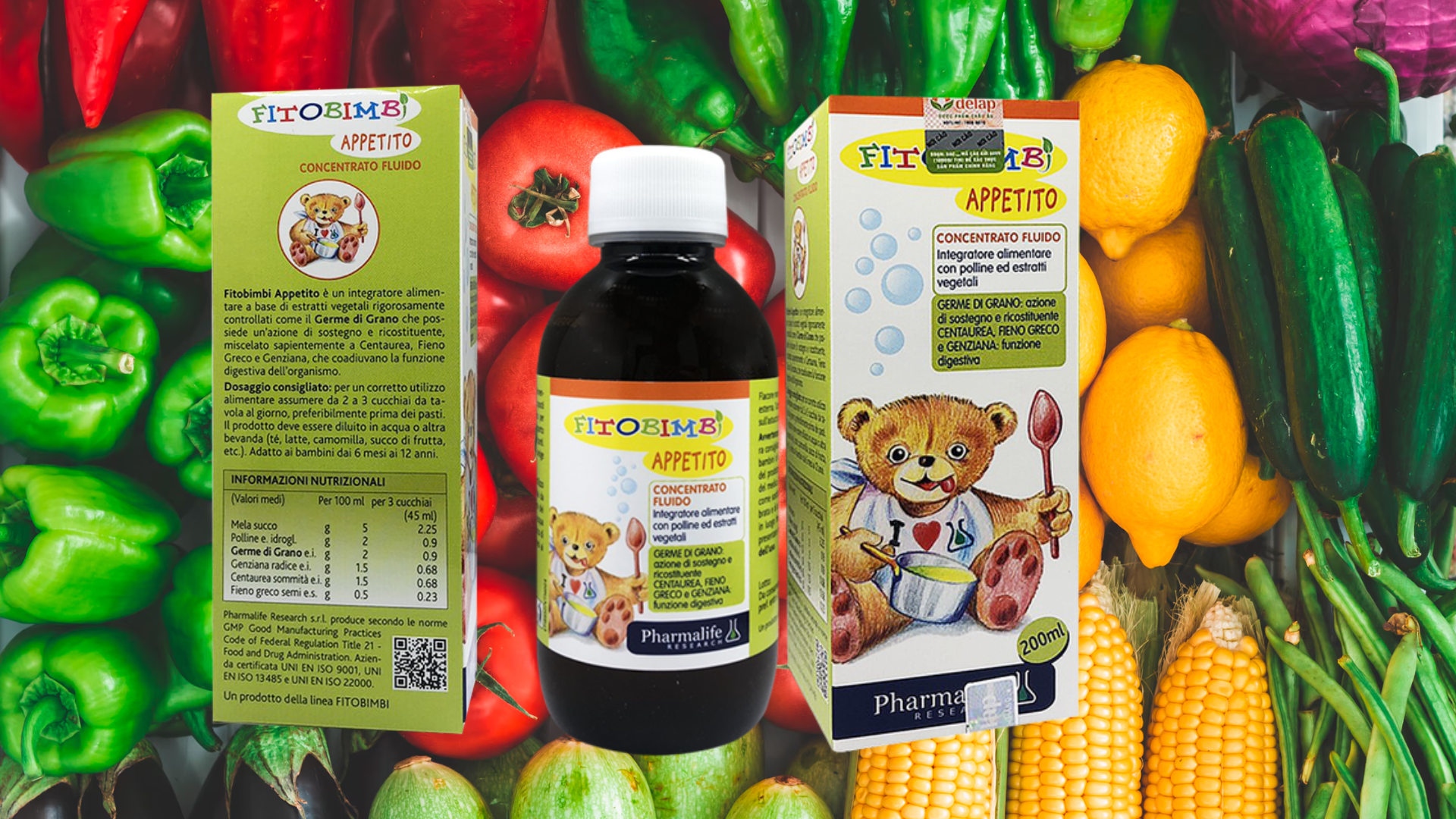 Thành phần chính của Siro Fitobimbi Appetito