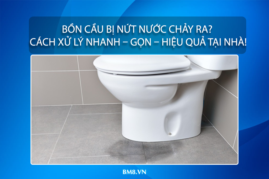 Bồn Cầu Bị Nứt Nước Chảy Ra? Cách Xử Lý Nhanh – Gọn – Hiệu Quả Tại Nhà!