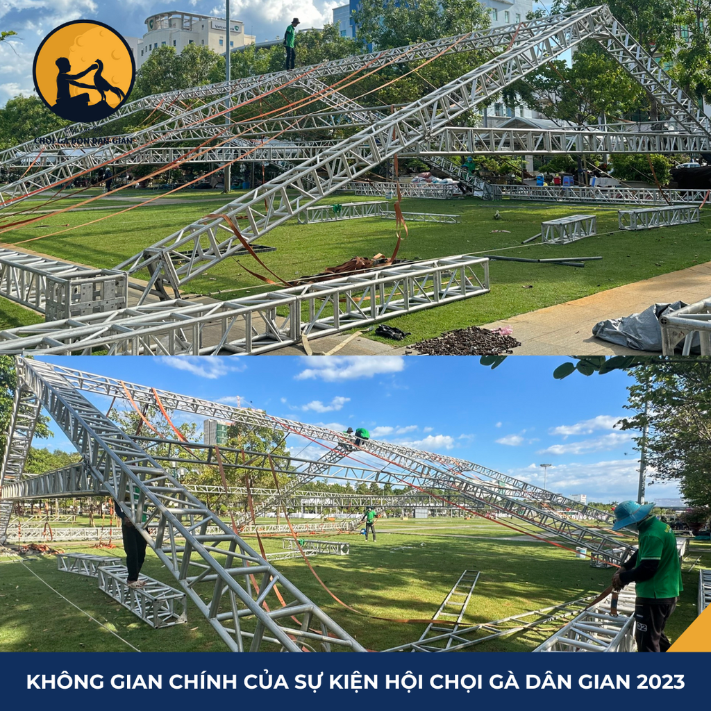TIẾN ĐỘ HOÀN THIỆN SỰ KIỆN HỘI CHỌI GÀ DÂN GIAN 2023 - CHÀO MỪNG NGÀY KHAI MẠC