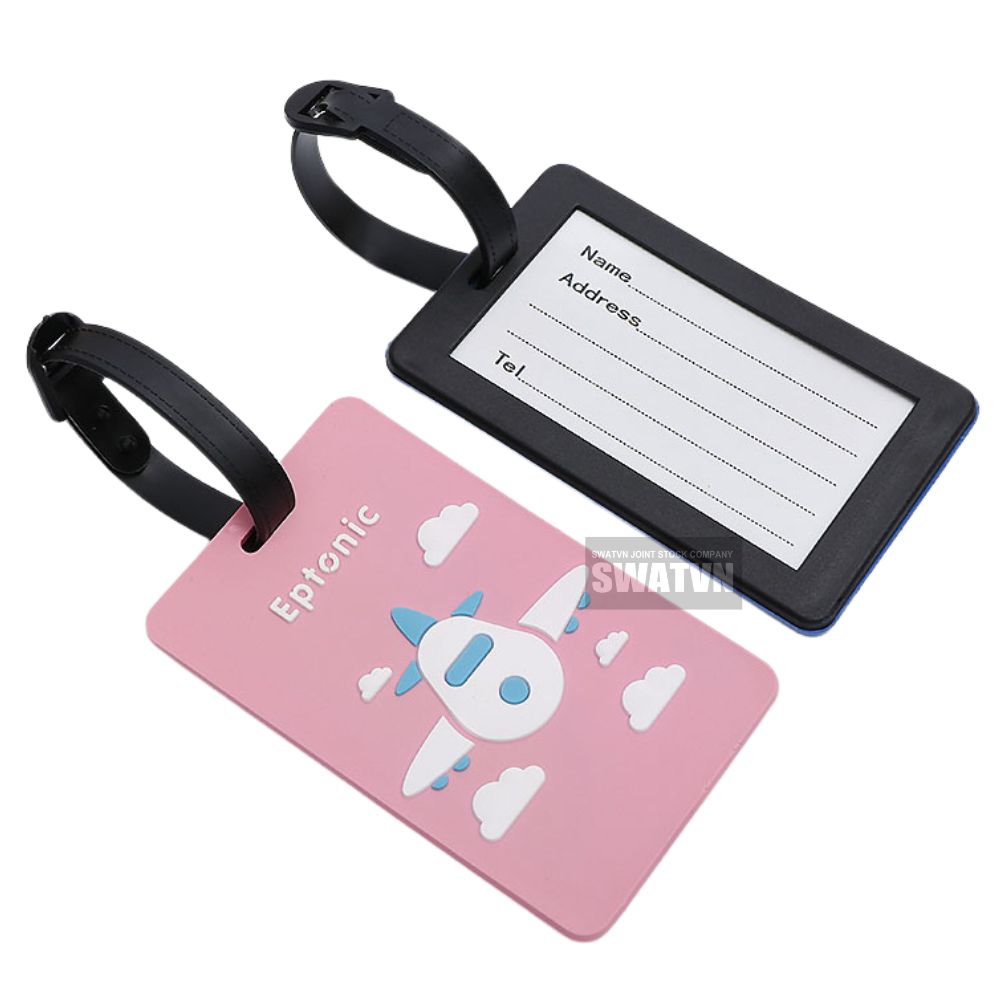 thẻ tên cao su gắn vali