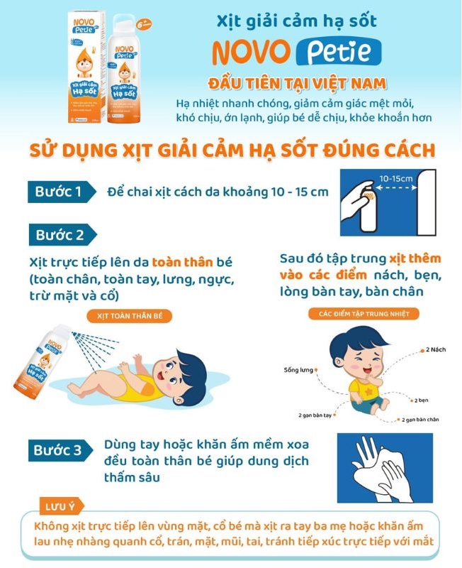 nhathuocvietnhat.vn - Hướng dẫn cách dùng Xịt giải cảm hạ sốt Novopetie
