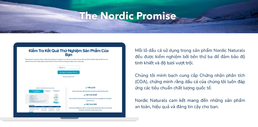 nhathuocvietnhat.vn - Mỗi lô sản phẩm Nordic Naturals đều được kiểm định chất lượng bởi bên thứ ba, đảm bảo độ tinh khiết và hiệu quả theo các tiêu chuẩn quốc tế