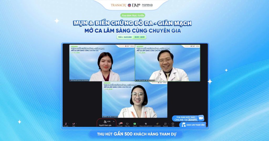KHÉP LẠI TỌA ĐÀM TRỰC TUYẾN: MỤN & BIẾN CHỨNG ĐỎ DA - GIÃN MẠCH: MỞ CA LÂM SÀNG CÙNG CHUYÊN GIA
