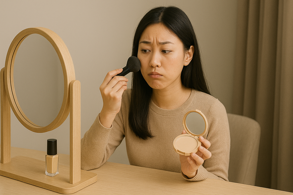 KHÔNG TRANG ĐIỂM CÓ DÙNG PHẤN PHỦ ĐƯỢC KHÔNG?