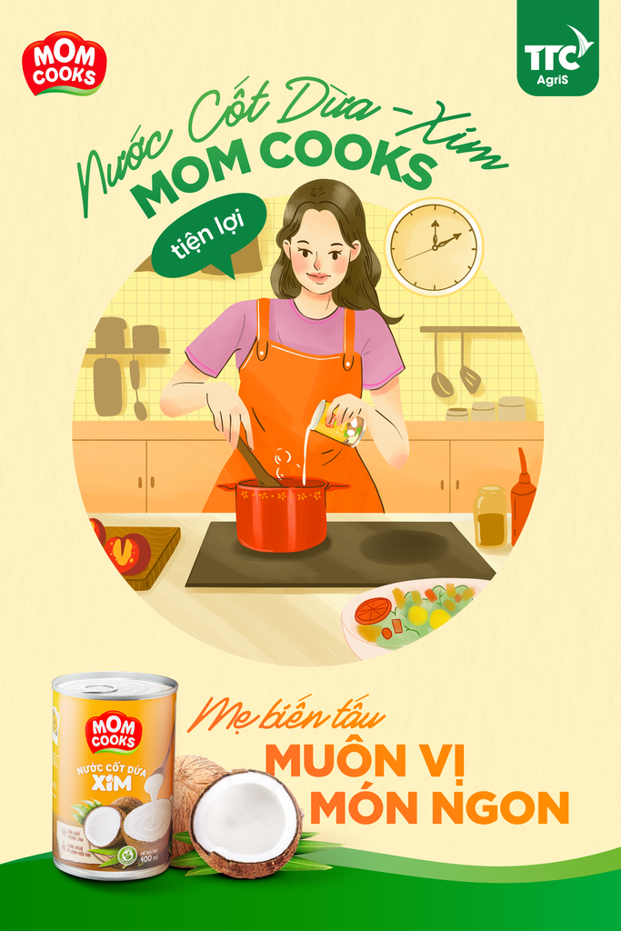 NƯỚC CỐT DỪA XIM - MOM COOKS TIỆN LỢI GIÚP MẸ BIẾN TẤU MUÔN VỊ MÓN NGON