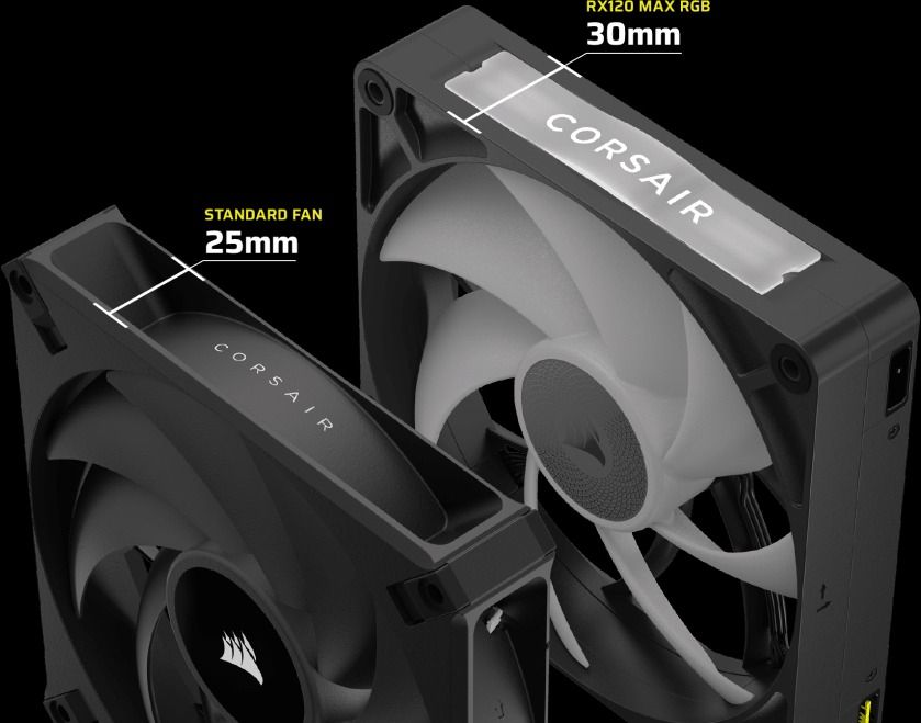 GEARVN - Bộ 3 quạt Corsair iCUE LINK RX120 MAX RGB Black (CO-9051034-WW)