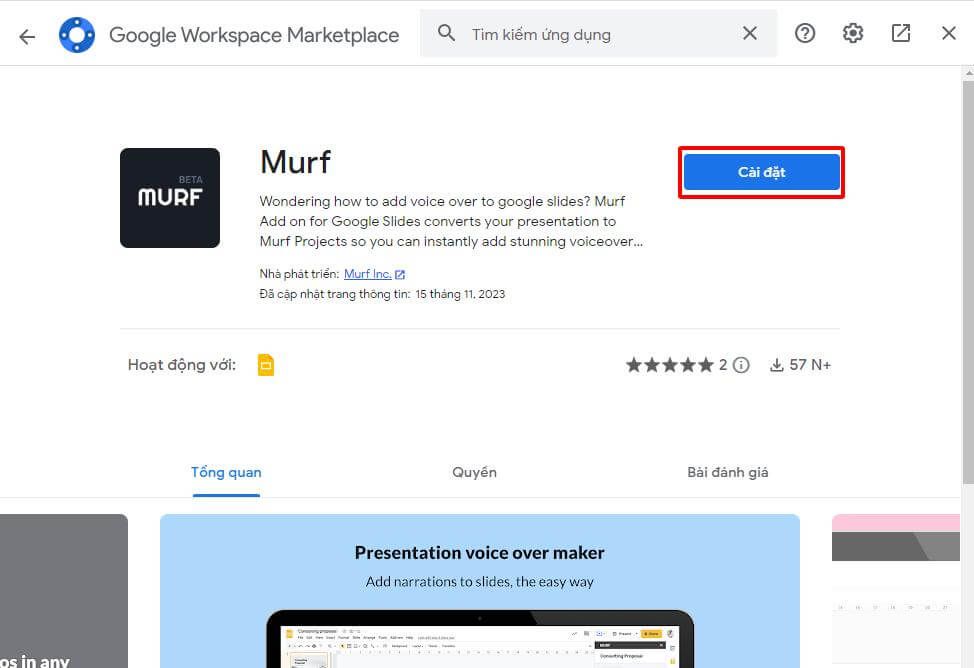 GEARVN - Cách dùng Murf AI bằng Google Slides Add-on
