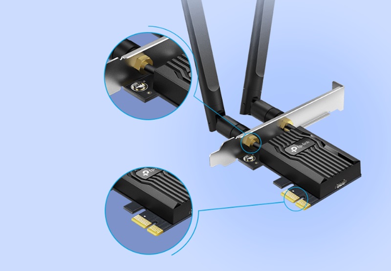 Thiết bị định tuyến không dây TP-Link Archer TX55E PCI-E AX3000 WiFi6