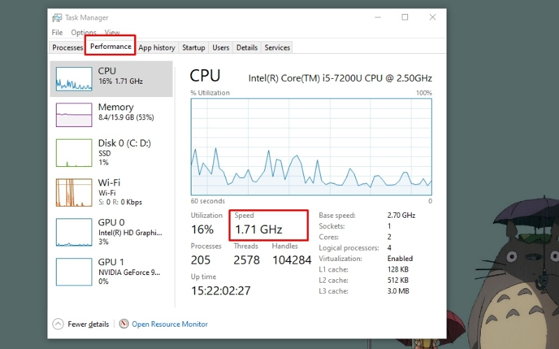 Kiểm tra tần số CPU trên Windows