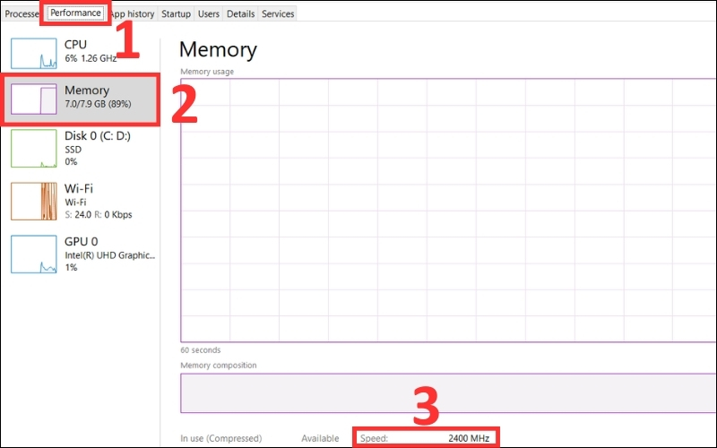 Kiểm tra trong Task Manager (Windows)