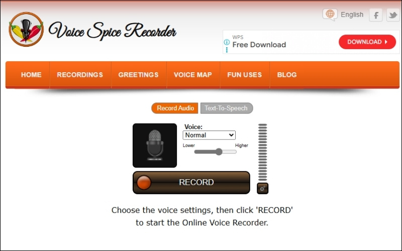 Website Voice Spice Recorder