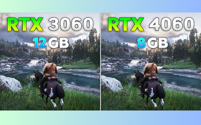 RTX 3060 sở hữu VRAM lên đến 12GB, nhiều hơn con số 8GB trên RTX 4060