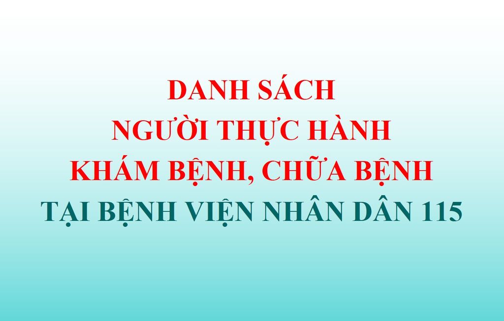 Danh sách người thực hành khám bệnh, chữa bệnh (Tiếp nhận đợt 1/2025) Điều dưỡng